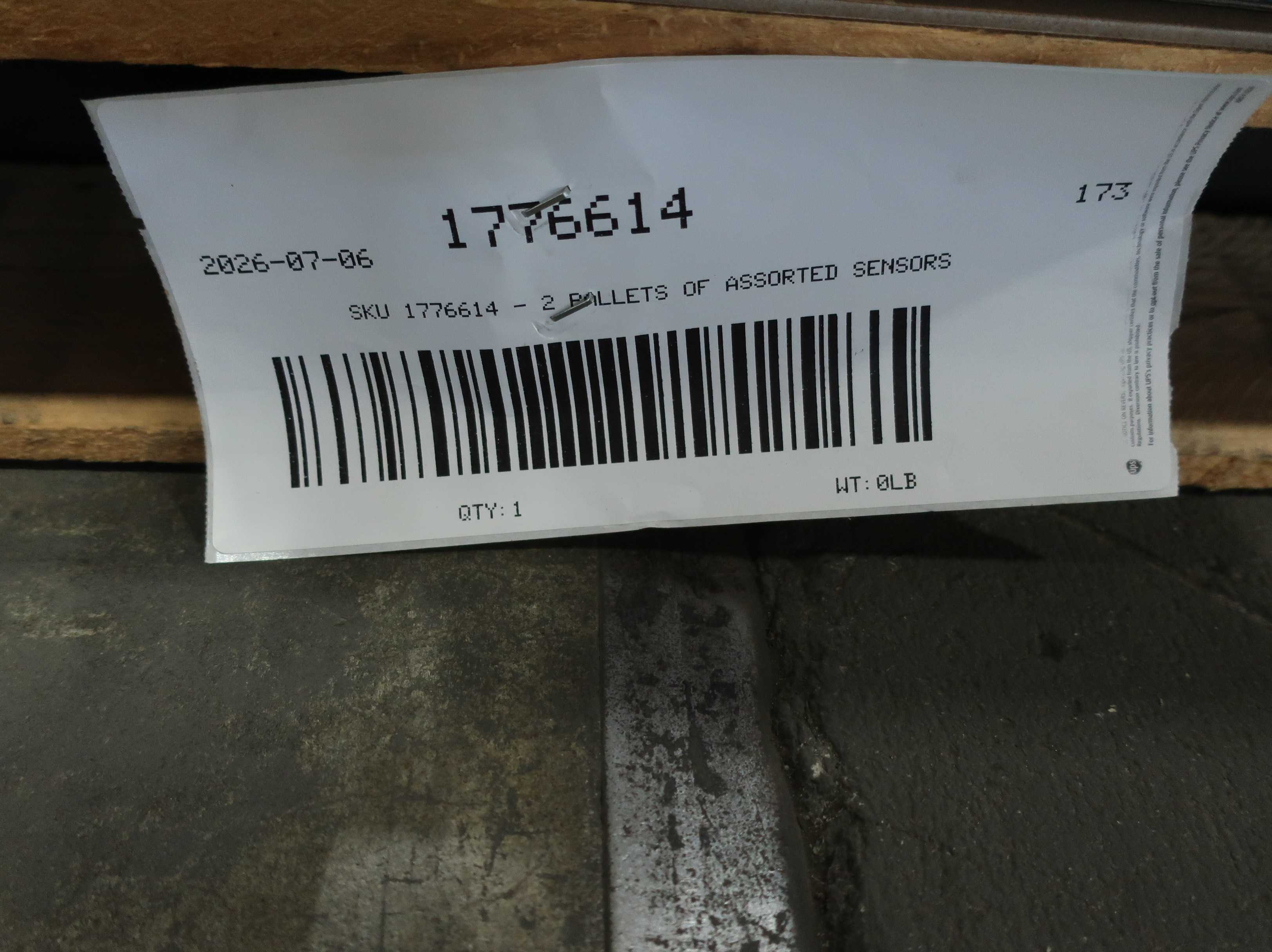 SKU 1776614 - 2 PALLETS OF ASSORTED SENSORS - SENSORS