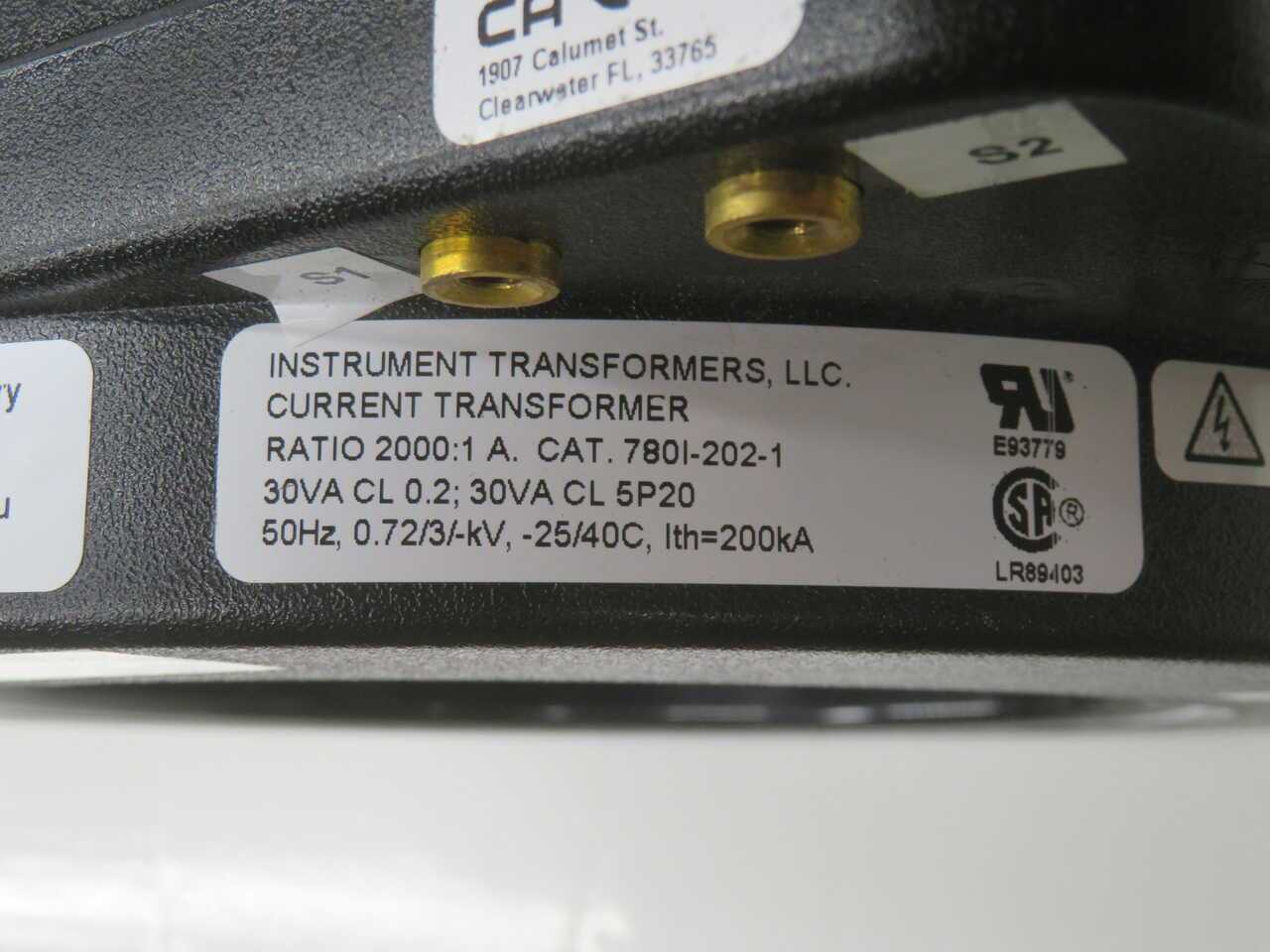 Instrument Transformers 780I-202-1 Current Transformer T272042 - POWER TRANSFORMERS