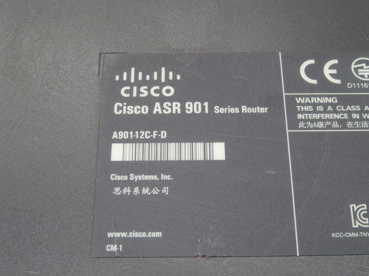 CISCO A901-12C-F-D ASR 901 ROUTER ETHERNET ROUTER T236214 - ELECTRONIC COMPONENTS