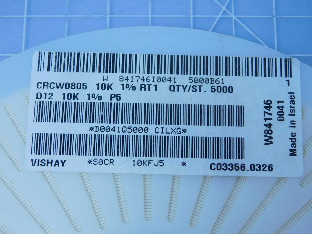 Lot Of 4000 Vishay CRCW0805 Chip Resistor Reel T148677 - ELECTRICAL COMPONENTS