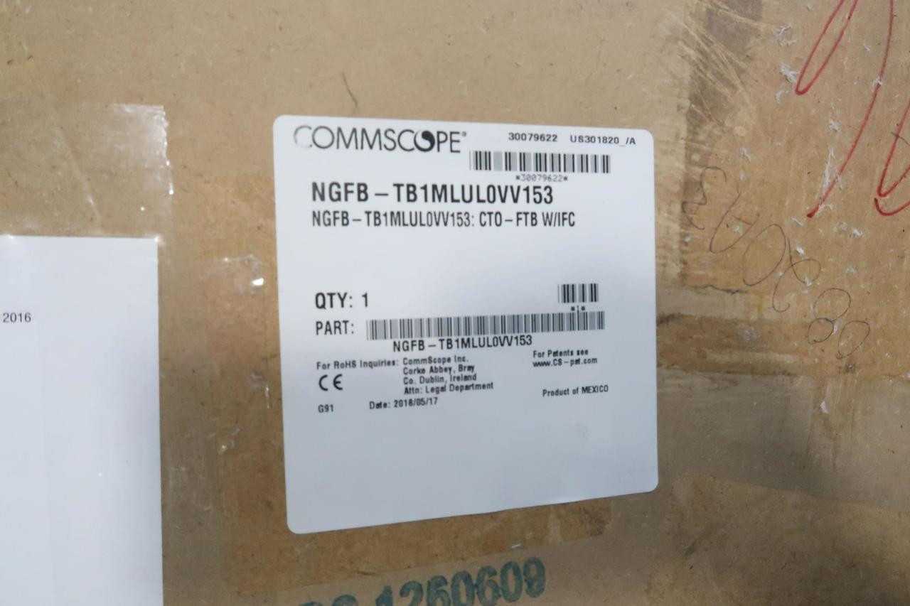 COMMSCOPE NGFB-TB1MLUL0VV153 144 FIBER PATCH BLOCK WITH IFC CABLE SINGLEMODE 502 FT T131110 - FIBER OPTIC CABLE