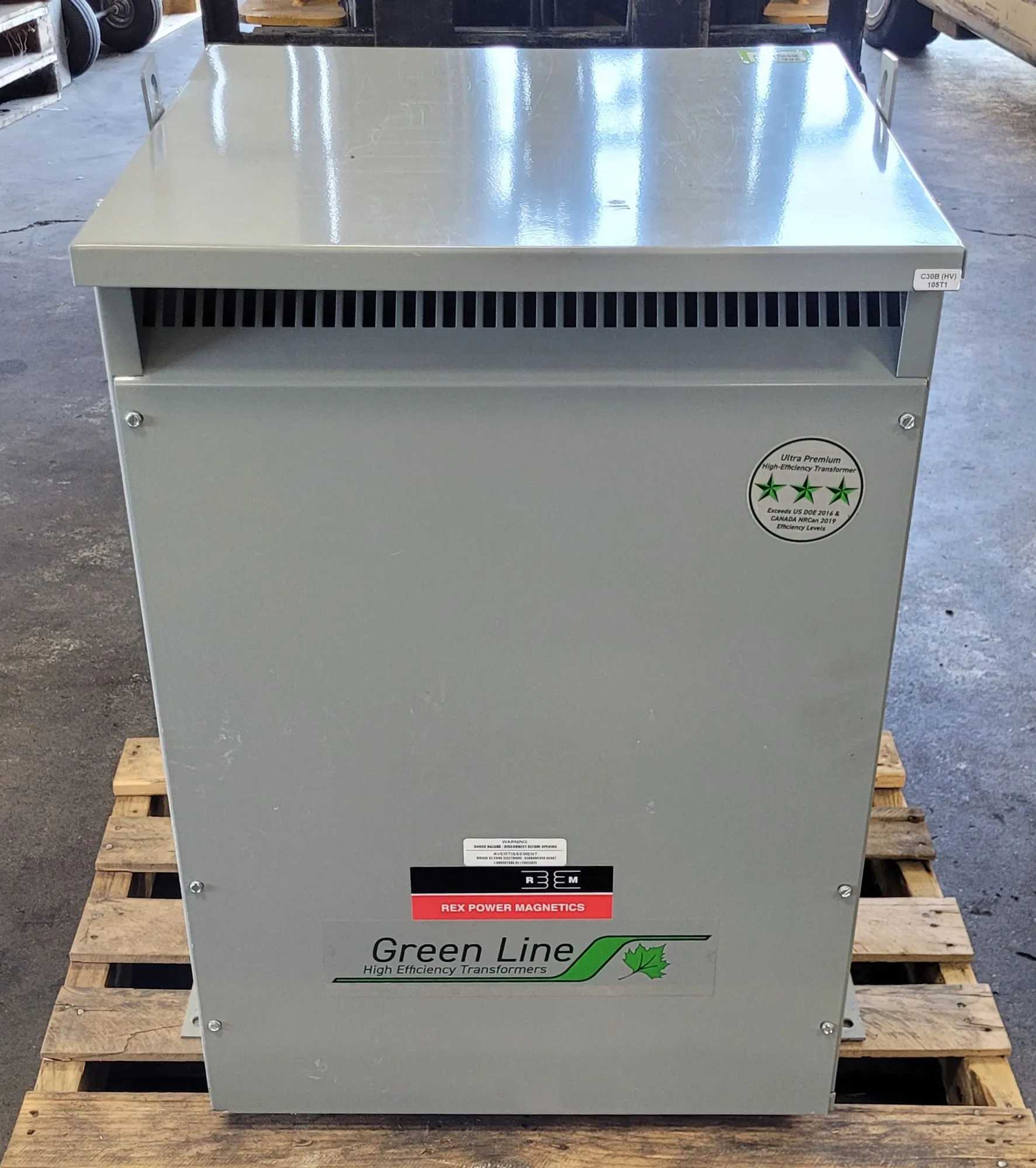 30 kVA REX Power Magnetics BC30H-M/Z3 3 Phase Transformer 480-208/120V - POWER TRANSFORMERS