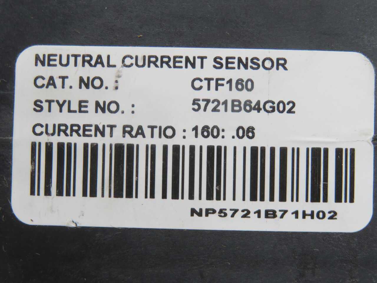 EATON CTF160 NEUTRAL CURRENT SENSOR T272240 - POWER TRANSFORMERS