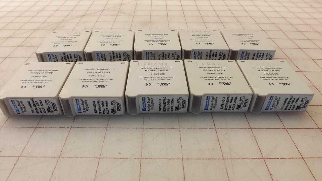 Lot Of 10 Ferraz Shawmut SP550U Surge-Trap Pluggable Surge Protective Devices - SURGE SUPPRESSOR