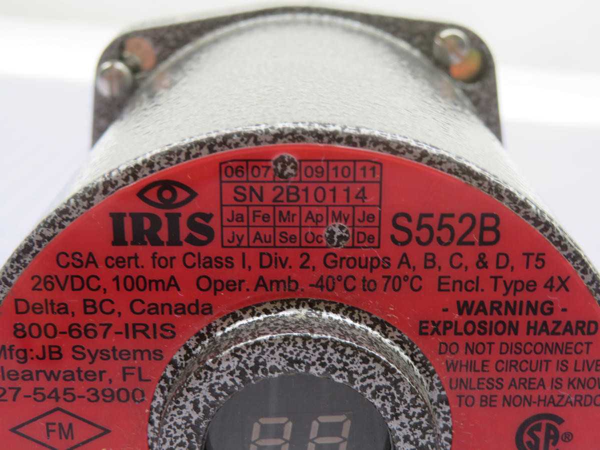 IRIS S552B DIGITAL VIEWING HEAD FOR FLAME MONITOR T213314 - AUTOMATION & CONTROLS