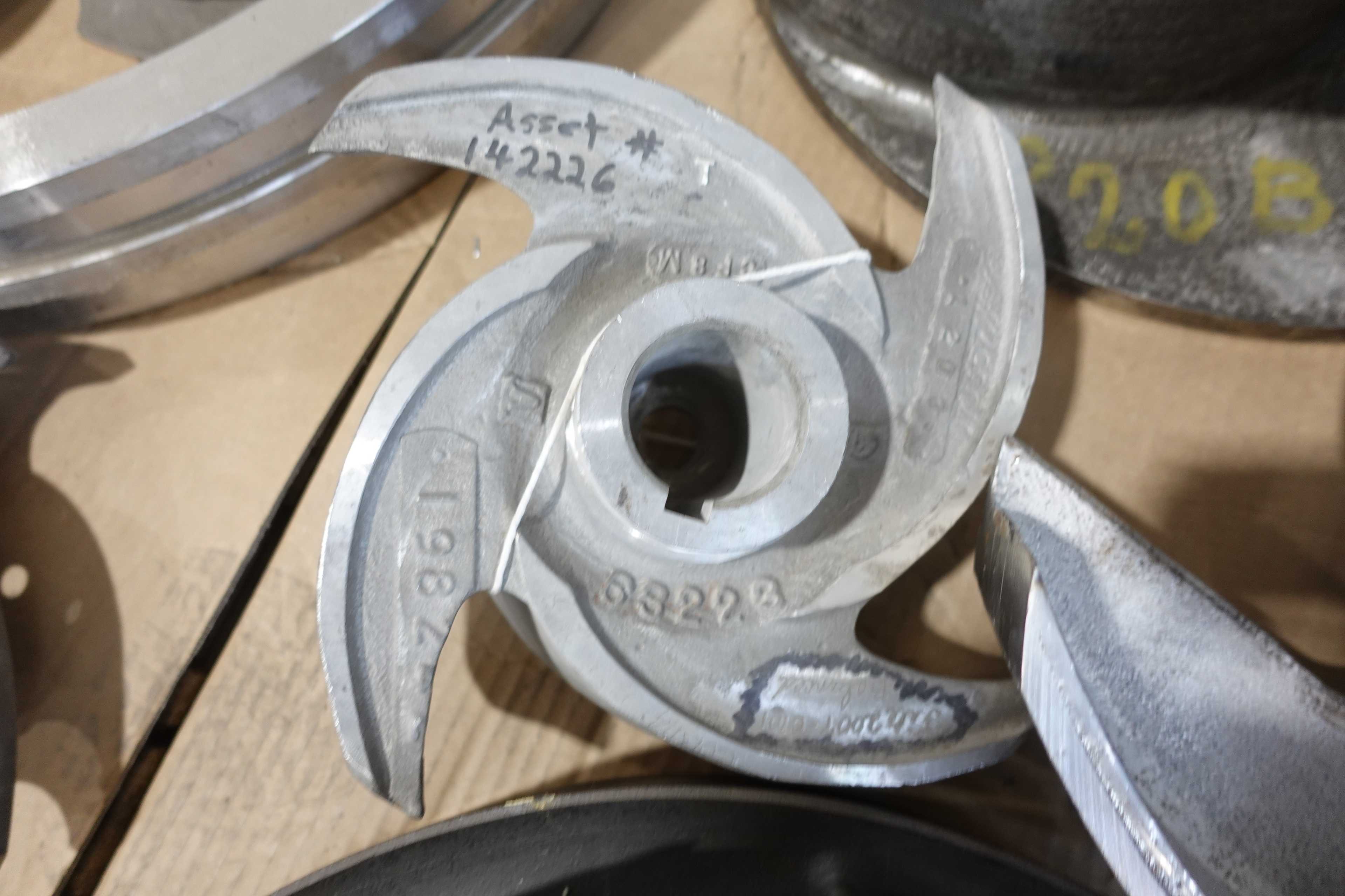 SKU 1775628 - 2 PALLETS OF ASSORTED PUMP IMPELLERS - PUMP REPLACEMENT PARTS