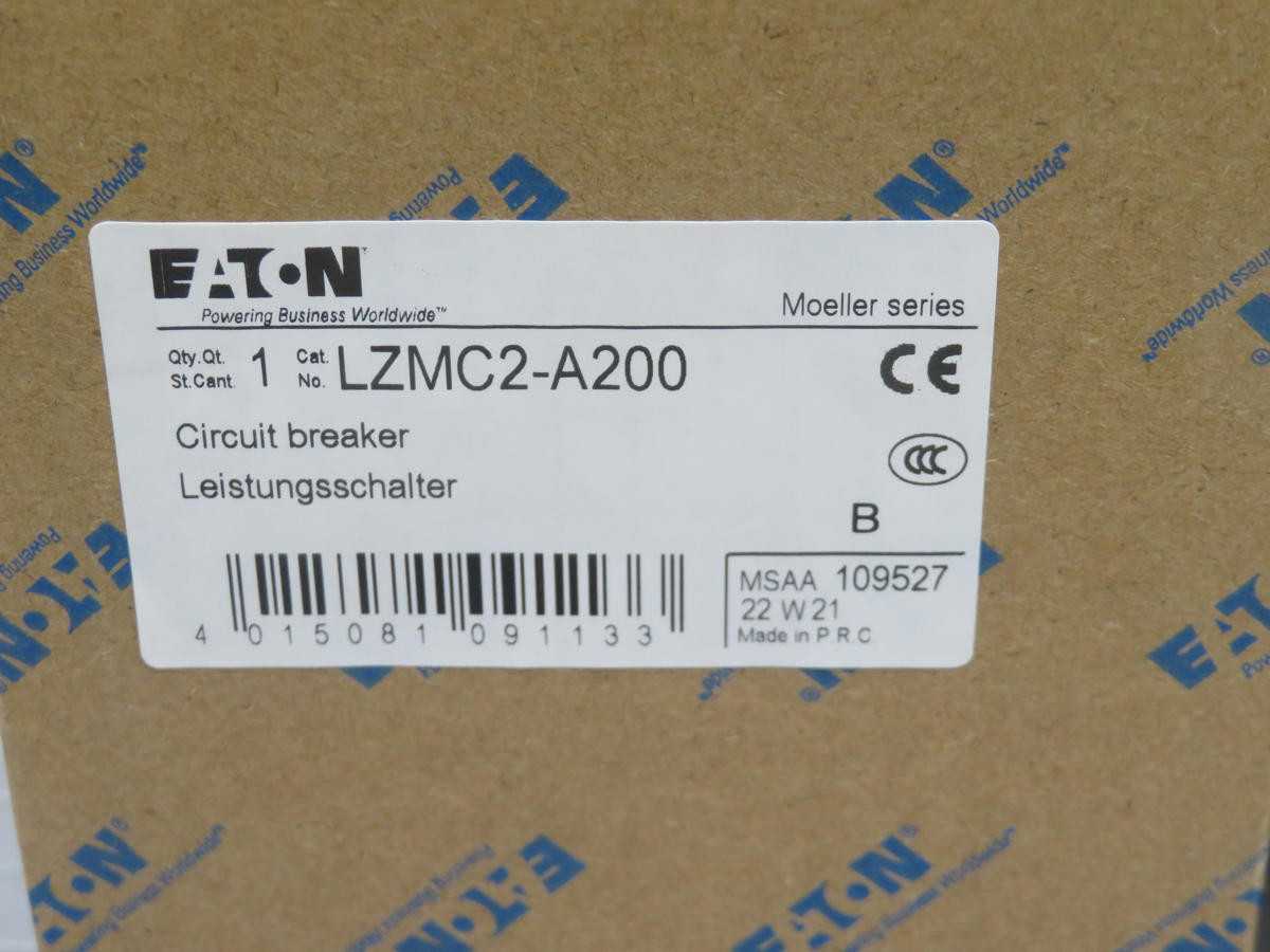 EATON LZMC2-A200 CIRCUIT BREAKER T200140 - MISCELLANEOUS