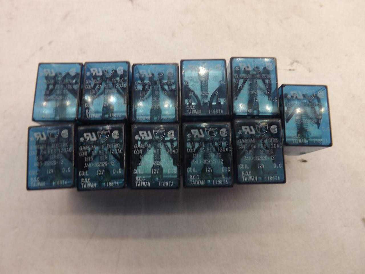 LOT OF 11 GUARDIAN A410-362626-12 RELAYS T43708 - ELECTRICAL RELAYS