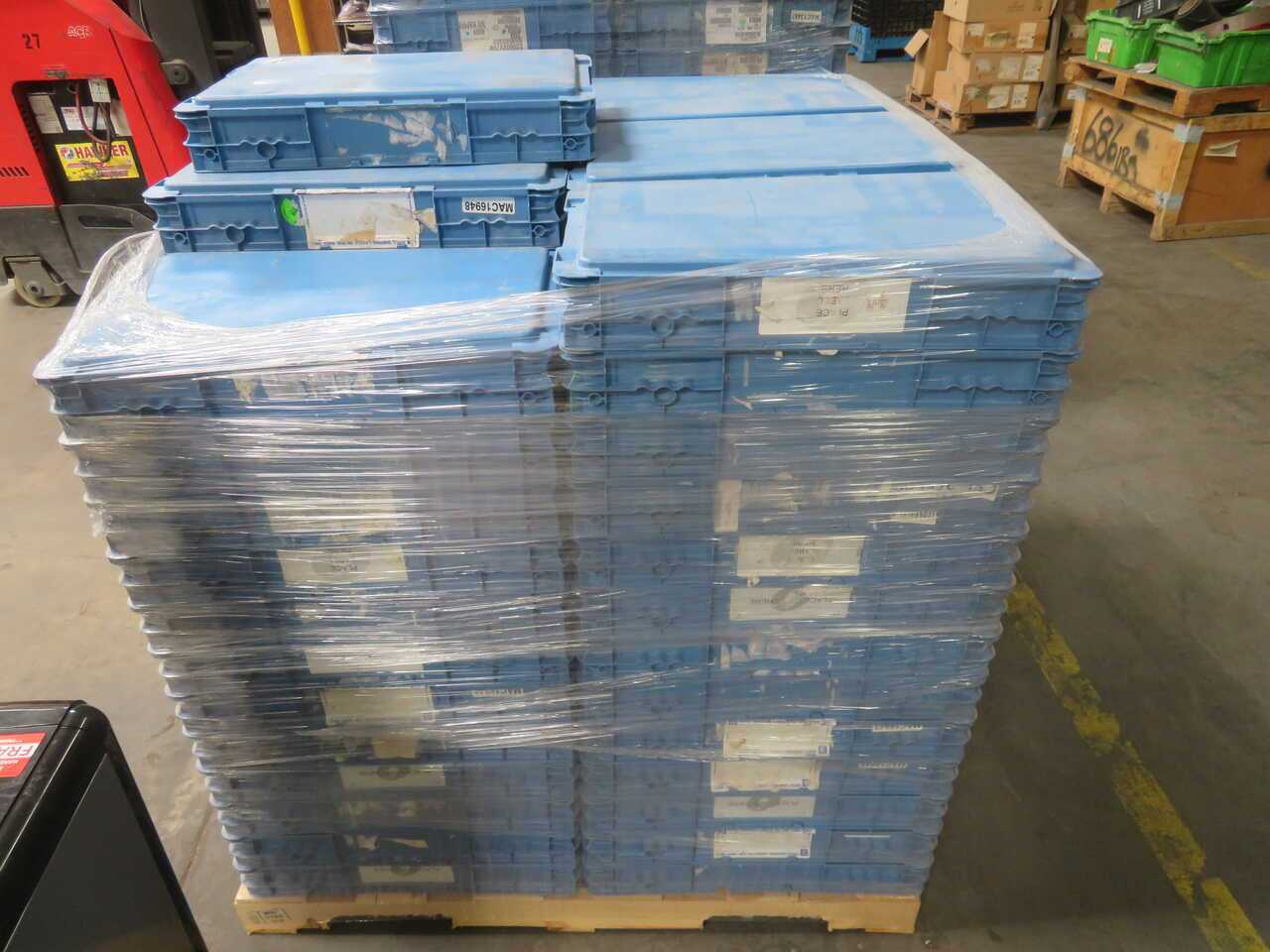 LOT OF 76 ORBIS NSO2415-4 BLUE MODULAR CONTAINERS - STORAGE & HANDLING EQUIPMENT