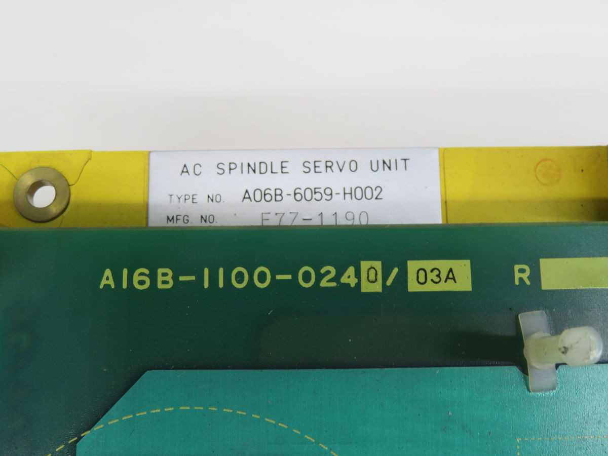 FANUC A16B-1100-0240/03A AC SPINDLE SERVO UNIT T251458 - SERVO DRIVES