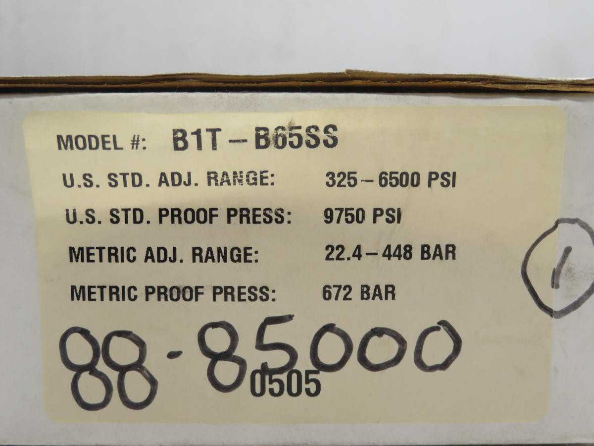 Barksdale B1T-865SS Pressure Actuated Switch T242594 - SWITCHES