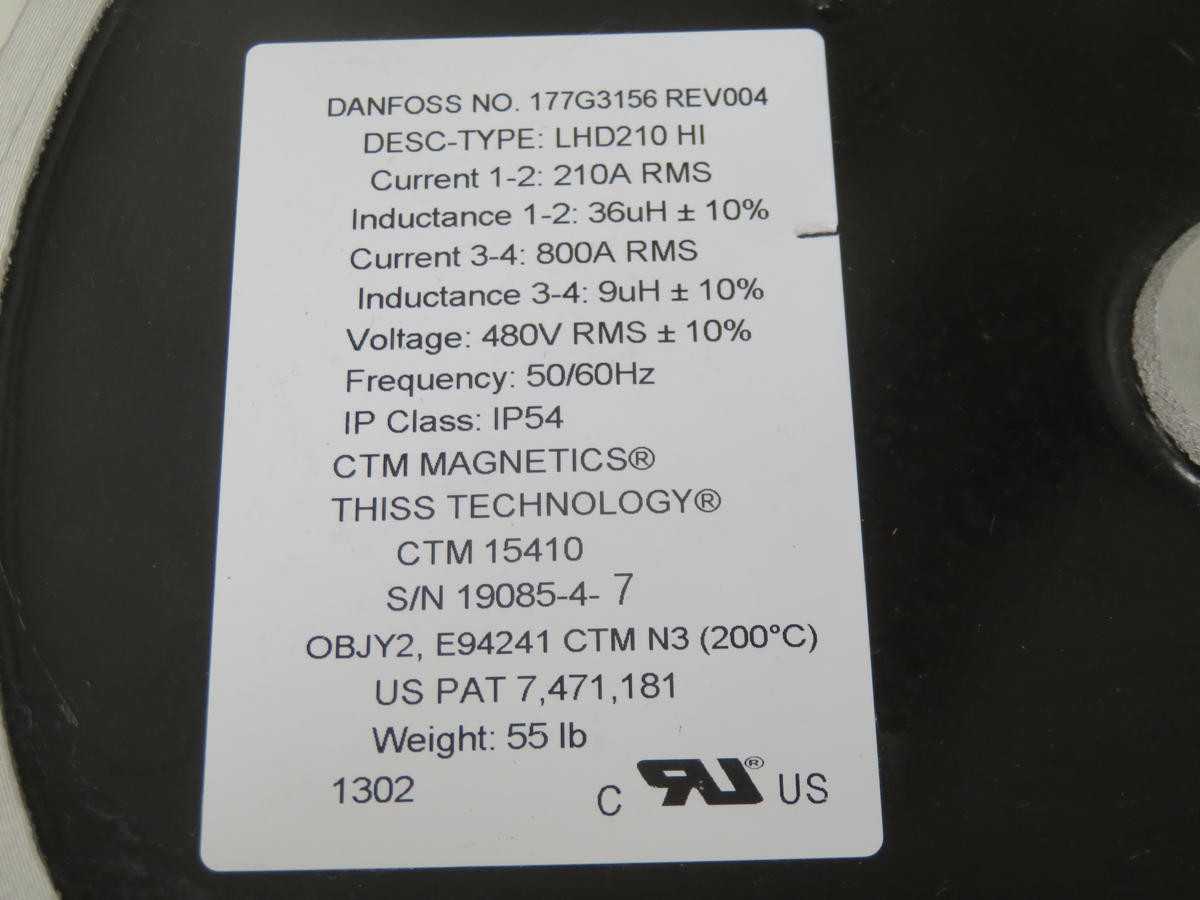DANFOSS 177G3156 REV004 LHF210 HI T201527 - BALLASTS