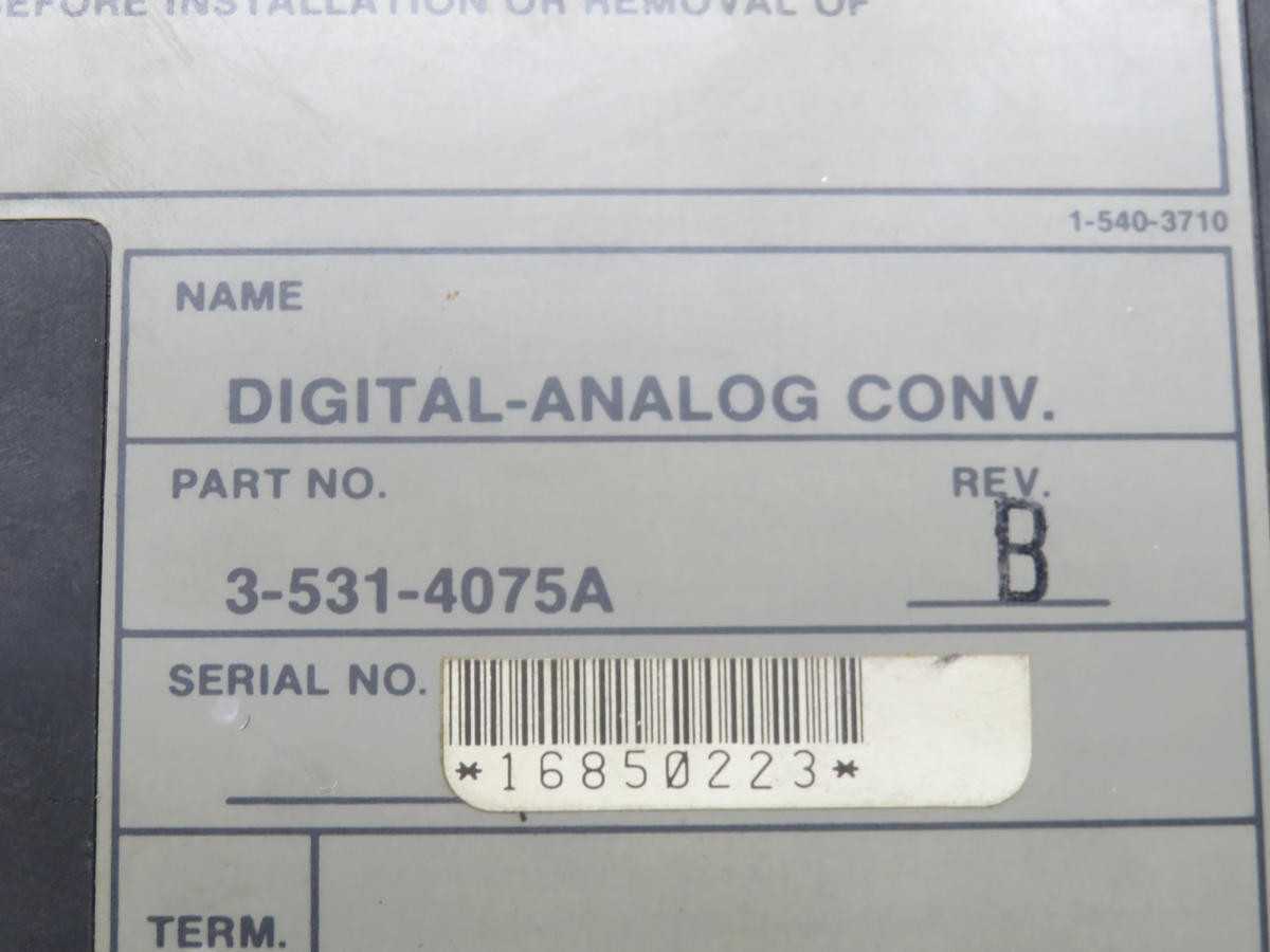 CINCINNATI MILACRON 3-531-4075A CONVERTER DIGITAL T241333 - OPERATOR CONTROLS
