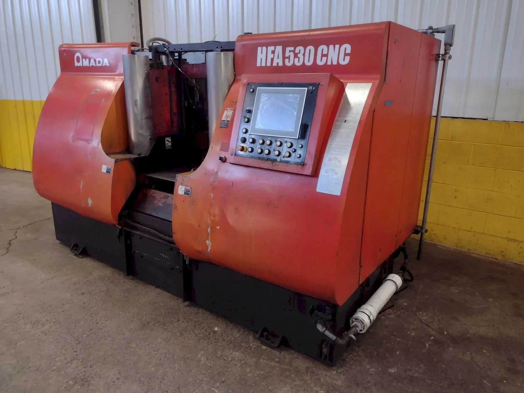 Amada Model HFA530CNC Automatic Horizontal Bandsaw, 10 HP, CNC Control, 220V 3-Phase - HORIZONTAL BAND SAWS