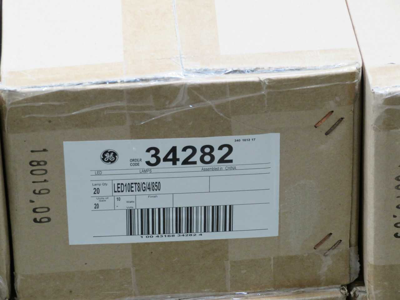 LOT OF 280 GE LED10ET8/G/4/850 INTEGRATED 4 FT LED GLASS TUBES T173843 - LIGHTING