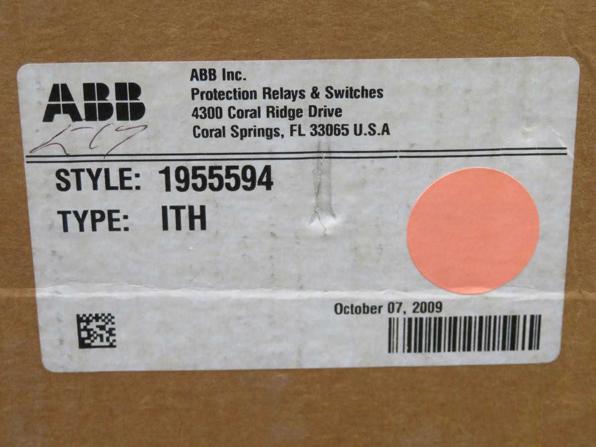ABB 1955594 TYPE ITH FAULT DETECTOR RELAY T194200 - CONTACTORS
