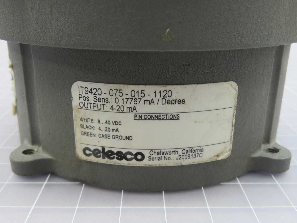 Celesco IT9420-075-015-1120 Inclinometer T214180 - Precision Measurement Tool - VALVE POSITIONERS & INDICATORS