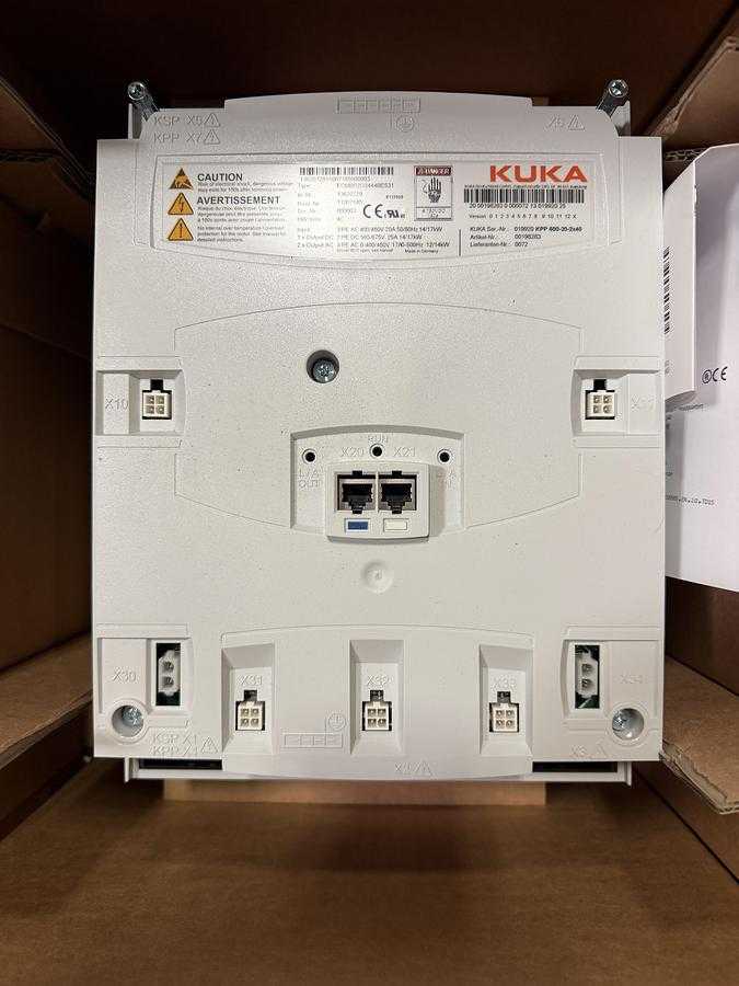 KUKA Servo Drive Art No. 00198263 KPP 600-20-2X40 Type ECMBP2D3444BE531 - New Open Box - SERVO DRIVES