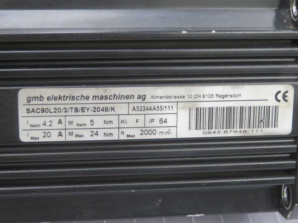 GMB SAC90L203TBEY2 SERVO MOTOR T246380 - SERVO