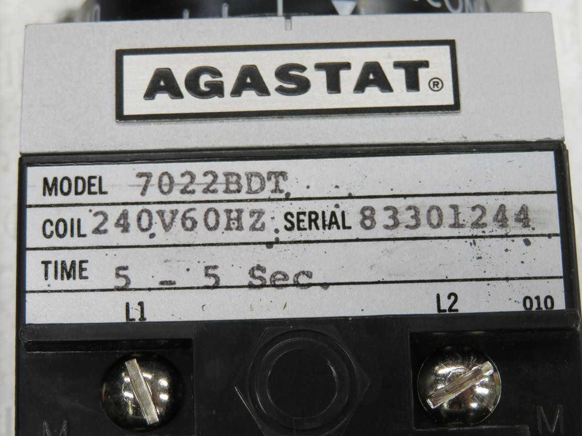 AGASTAT 7022BDT TIME DELAY RELAYS T210813 - TIME DELAY RELAY
