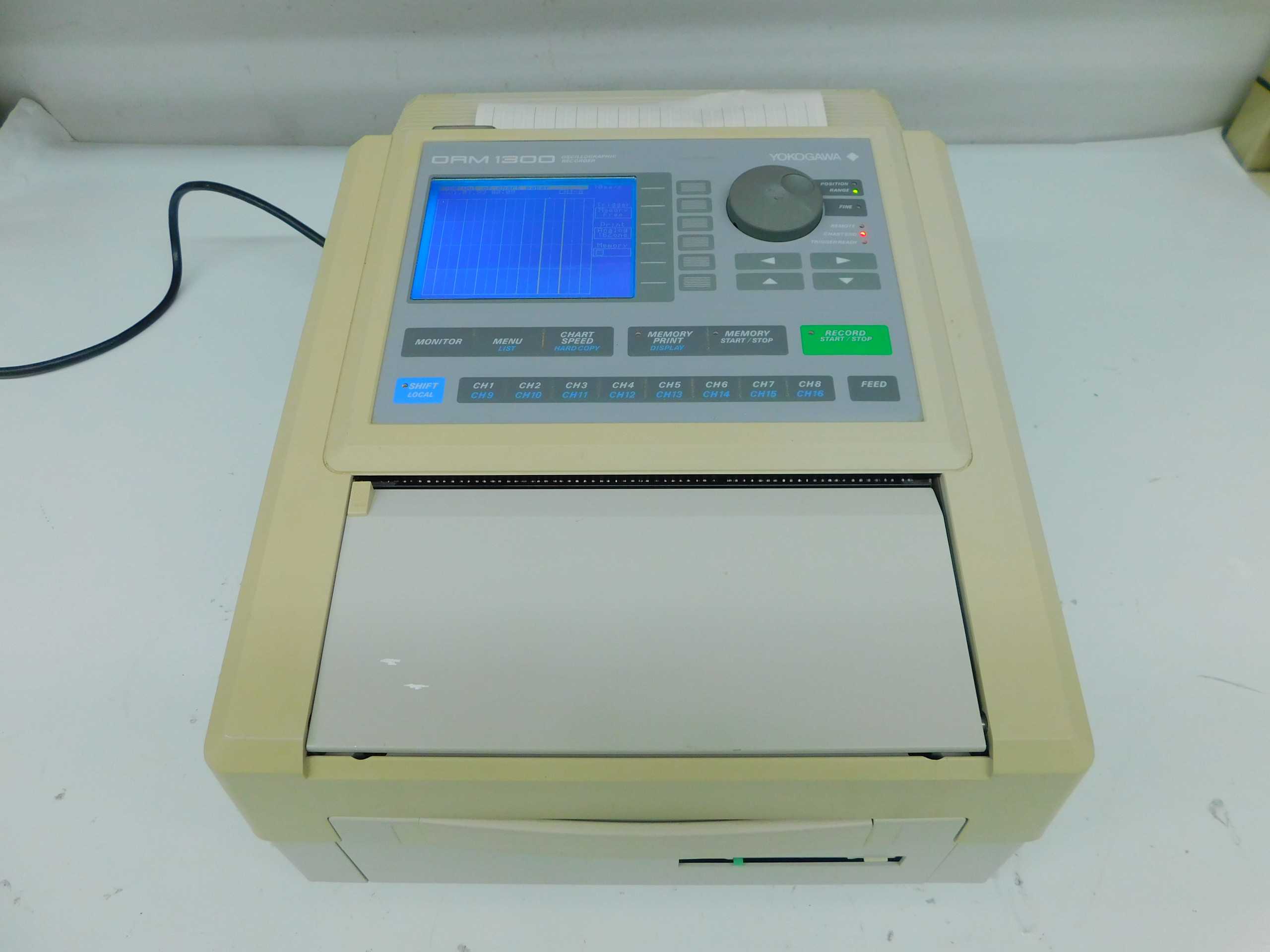Yokogawa ORM 1300 Oscillographic Recorder, 16-Channel, 120 VAC, 1 Phase, AC/DC/Type K Temp - ELECTRICAL TESTING EQUIPMENT