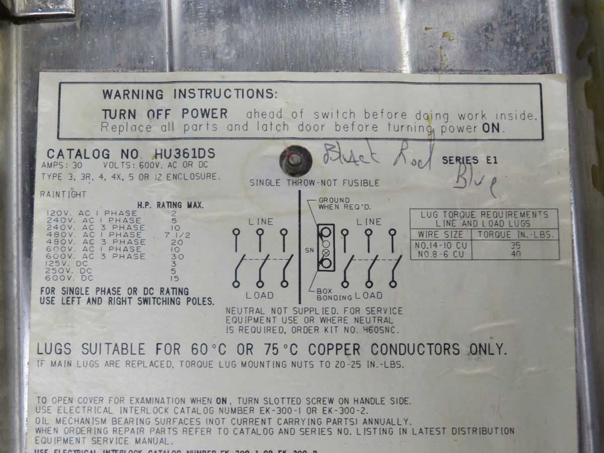 SQUARE D HU361DS SAFETY SWITCH T248933 - INDUSTRIAL PARTS