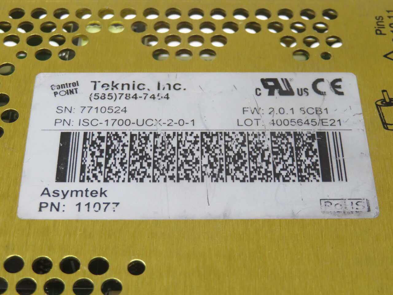 Teknic ISC-1700-UCX-2-0-1 Servo Controller T271179 - High Performance Precision Control - MISCELLANEOUS