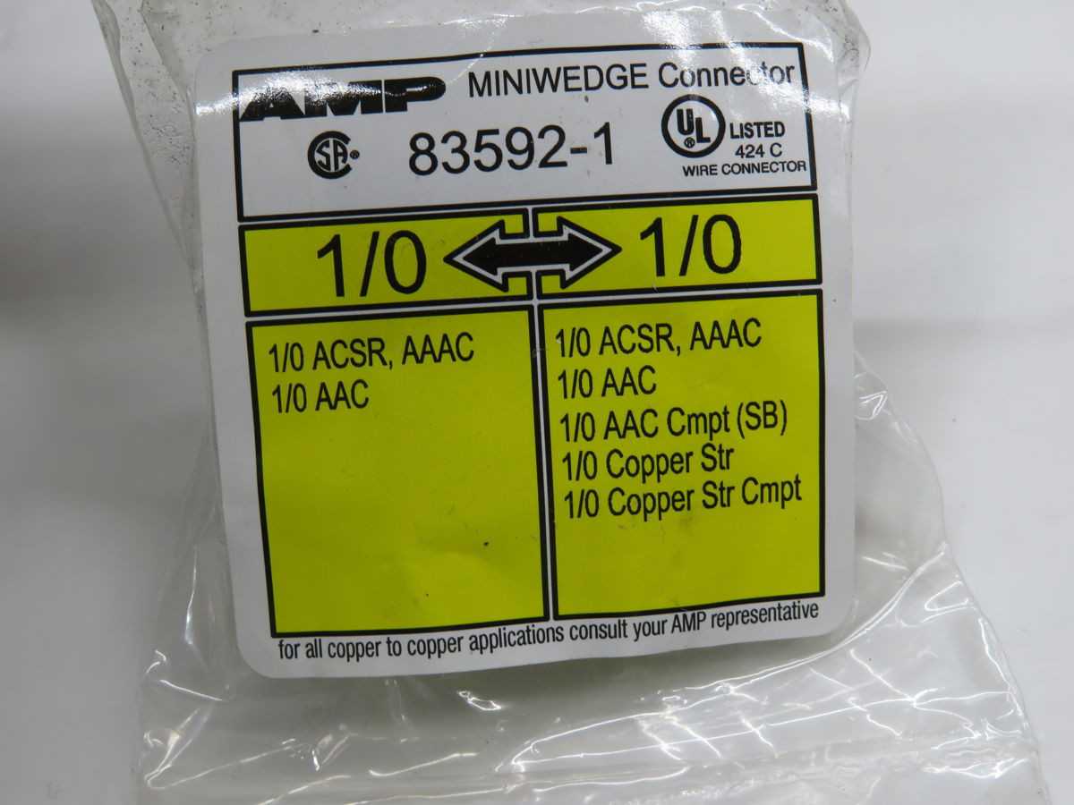 LOT OF 100 TE CONNECTIVITY 83592-1 MINIWEDGE CONNECTOR T255085 - TELECOMMUNICATION