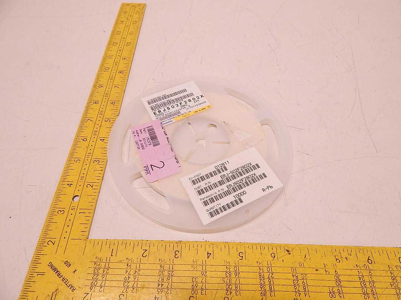 LOT OF 10000 ERJS02F2802X THICK FILM RESISTORS SMD 0402 28KOHMS 1% ANTI-SULFUR T78125 - ELECTRICAL COMPONENTS LOT OF 10000 ERJS02F2802X THICK FILM RESISTORS SMD 0402 28KOHMS 1% ANTI-SULFUR T78125 - ELECTRICAL COMPONENTS