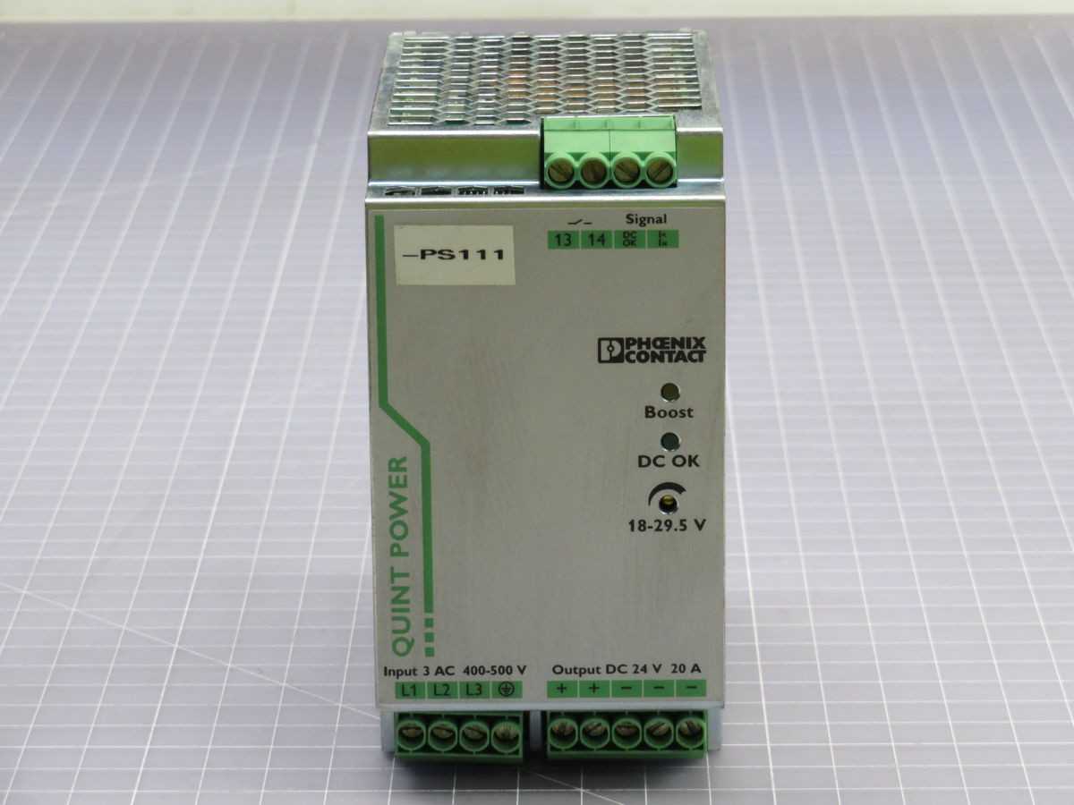 PHOENIX CONTACT QUINT-PS/3AC/24DC/20 POWER SUPPLY T247616 - POWER SUPPLIES
