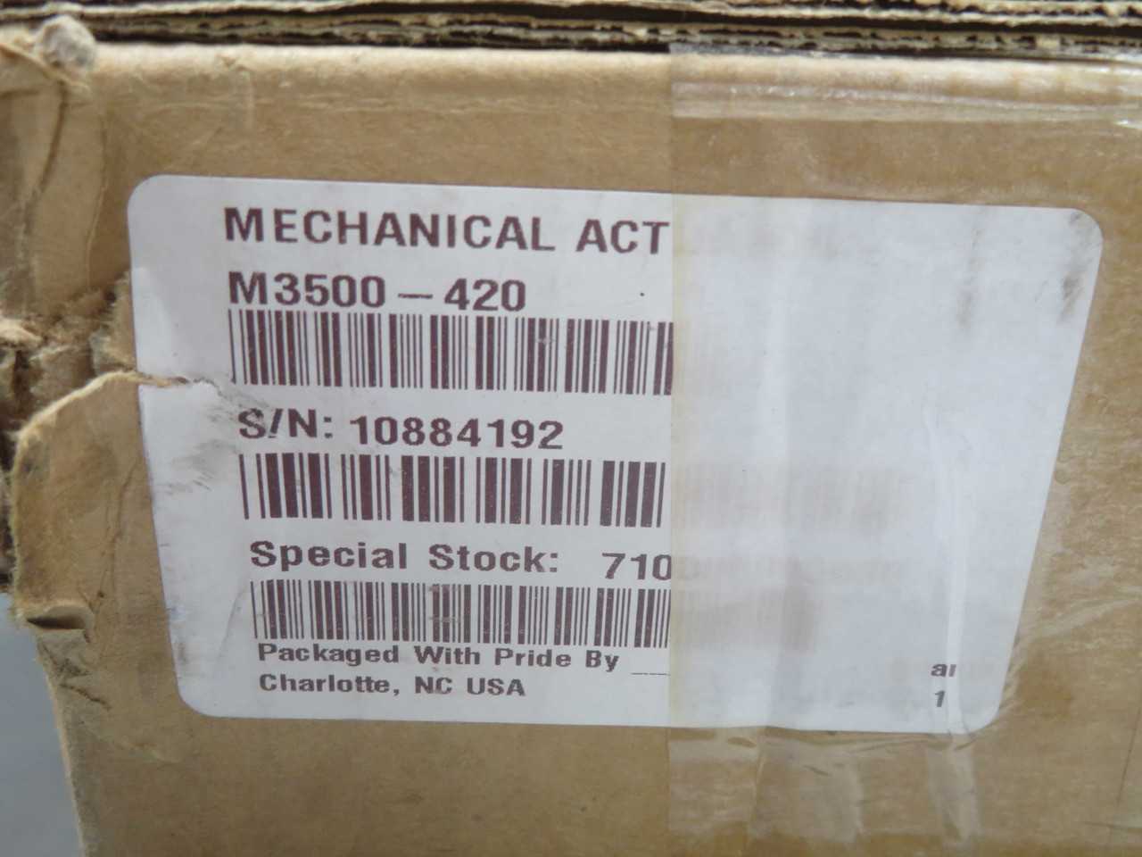 DUFF-NORTON M3500-420 WORM GEAR ACTUATOR T269842 - PNEUMATIC VALVE ACTUATORS