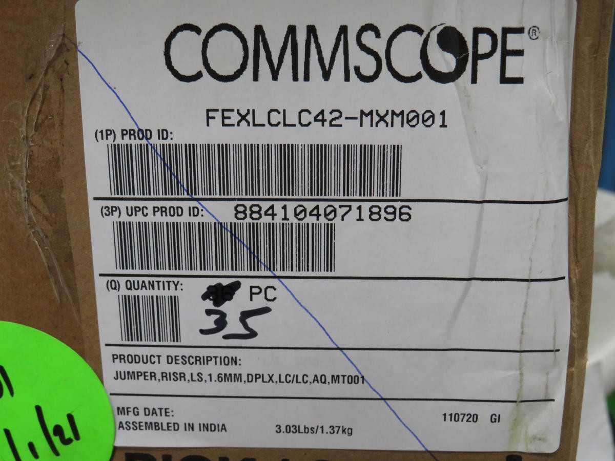 LOT OF 35 COMMSCOPE FEXLCLC42-MXM001 JUMPER RISR LS 1.6MM DPLX LC/LC AD MT001 T194723 - FIBER OPTIC CABLE