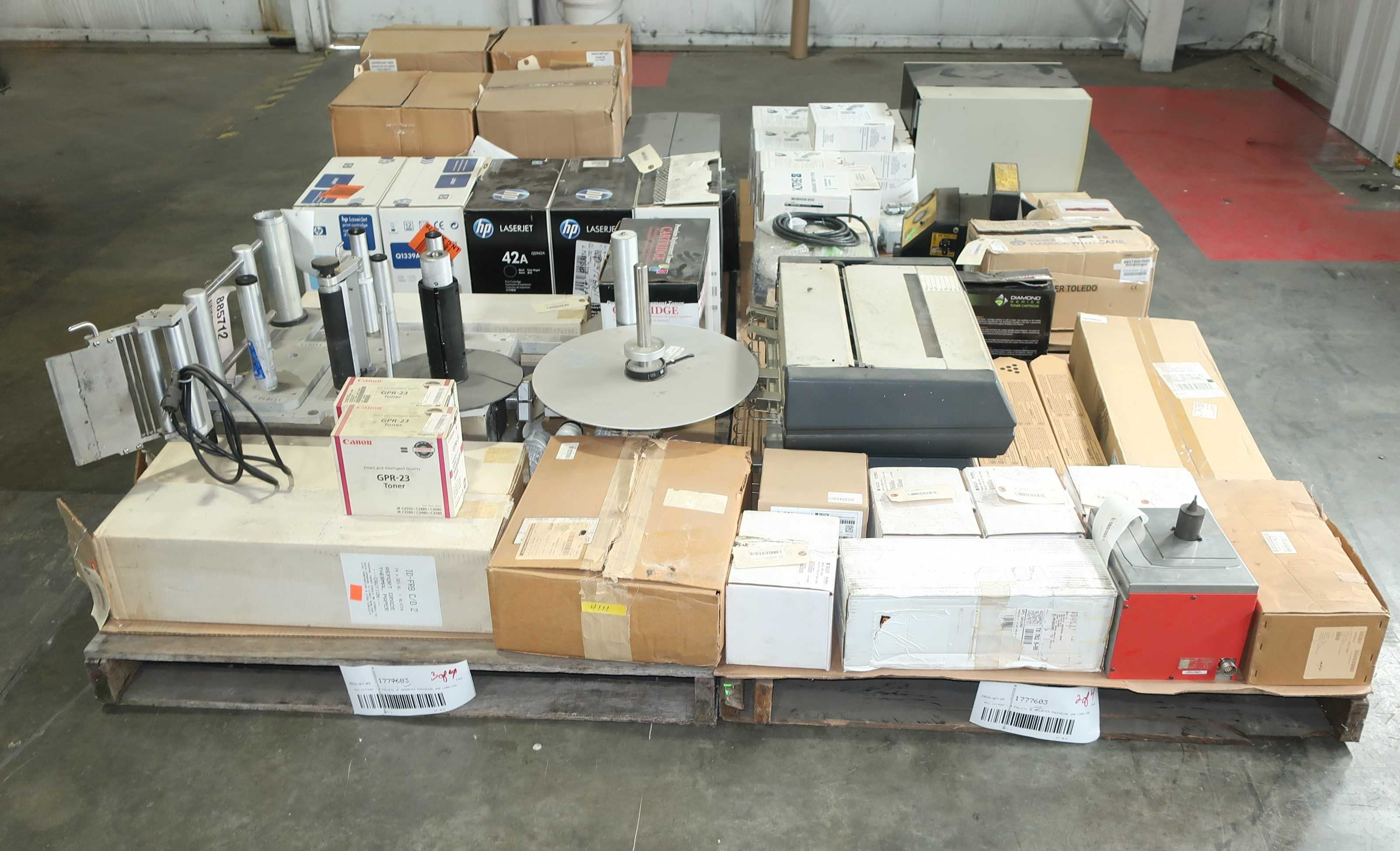 SKU 1777603 - 4 PALLETS OF ASSORTED PACKAGING AND LABELING - PACKAGING