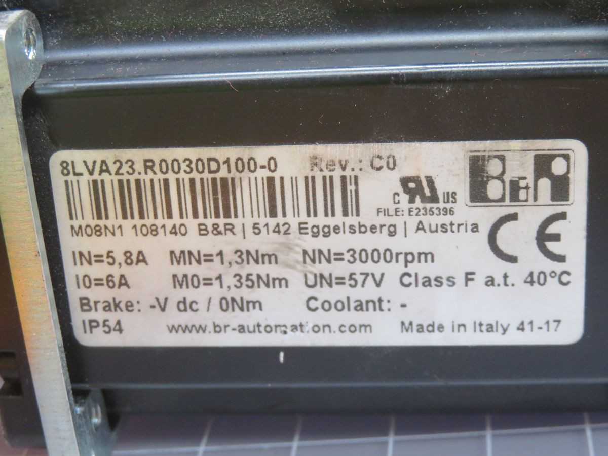 B&R 8LVA23.R0030D100-0 SERVO MOTOR T260504 - INDUSTRIAL PARTS