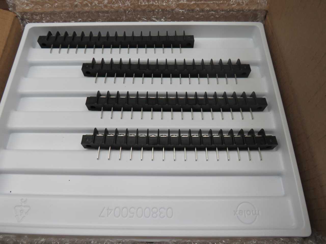 LOT OF 90 MOLEX 0387212816 CONN BARRIER STRP 16CIRC 0.375"	
 T153080 - TERMINAL BLOCKS