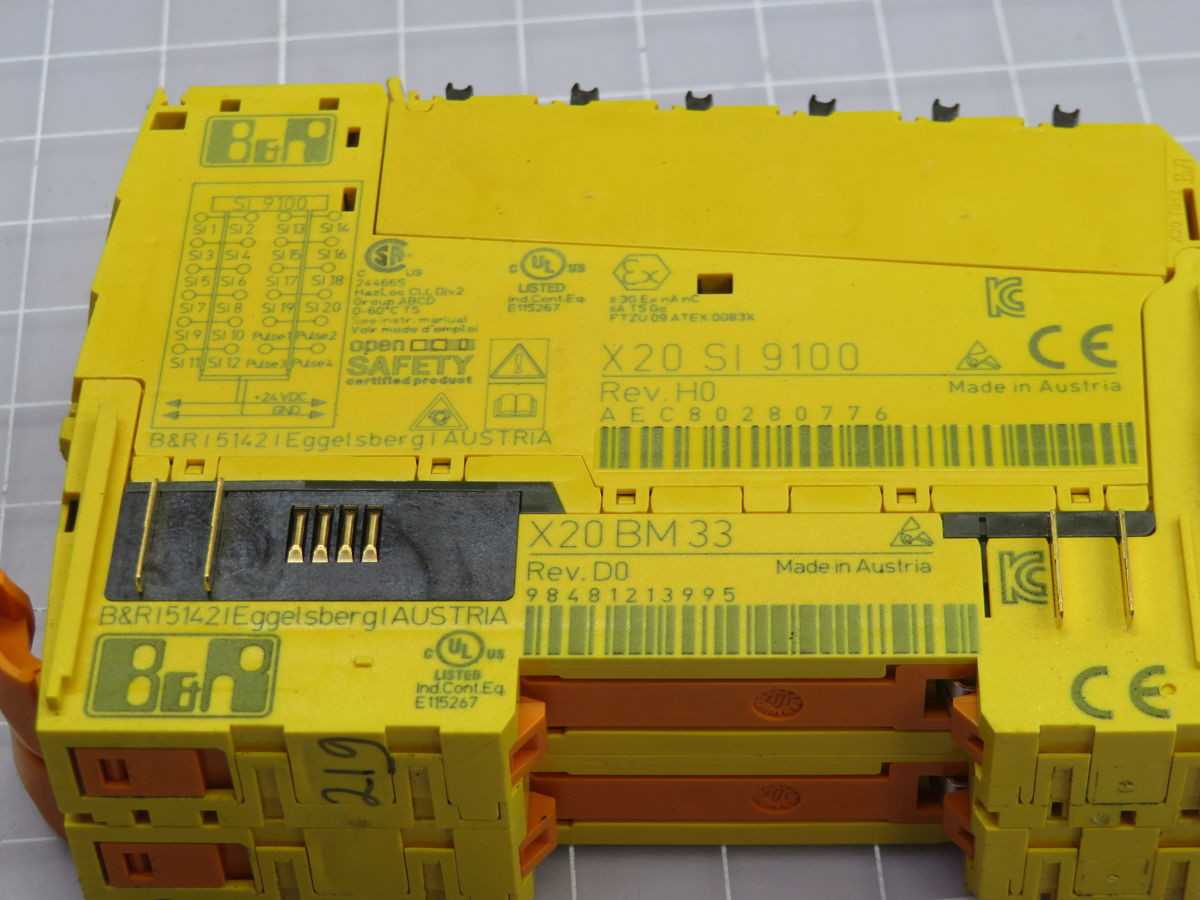 B&R X20 SI 9100 X20 BM 33 DIGITAL INPUT MODULE T260856 - MOTOR DRIVES