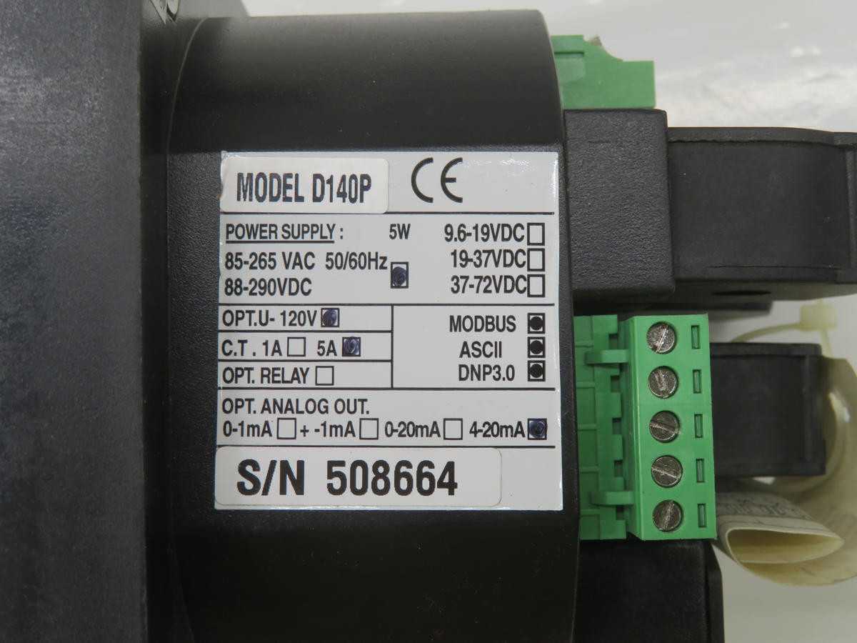 SATEC D140P MULTIFUNCTIONAL POWER DEMAND METER T231752 - PANEL METERS