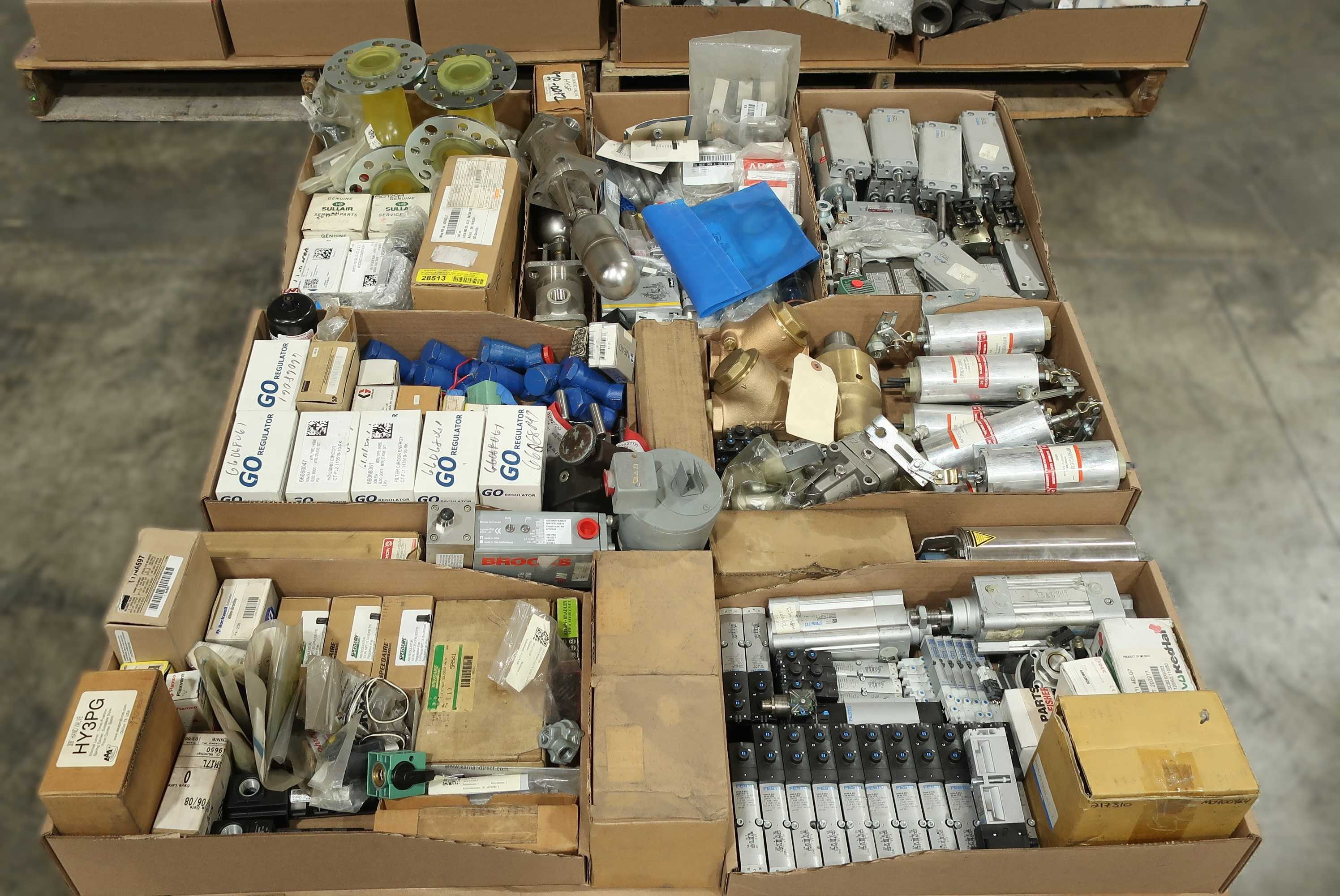 SKU 1775317 - SKU 1775317 - 3 PALLETS OF ASSORTED VALVES, VALVE PARTS, AND ACCESSORIES - VALVE PARTS & ACCESSORIES