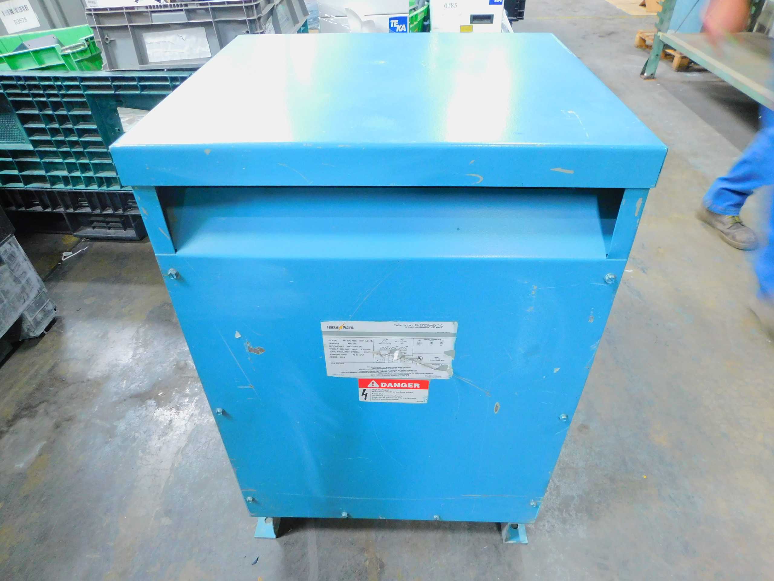 FEDERAL PACIFIC FH27CFMD-T-D DRY TYPE TRANSFORMER 27 KVA, PRI.460,SEC.460Y/266 - DRY TRANSFORMERS