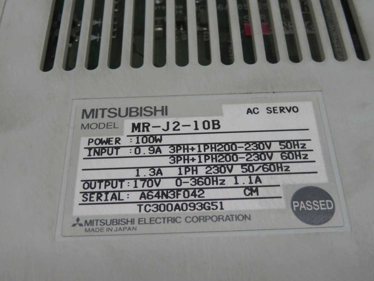 MITSUBISHI MR-J2-10B AC SERVO CONTROLLER T211018 - SERVO
