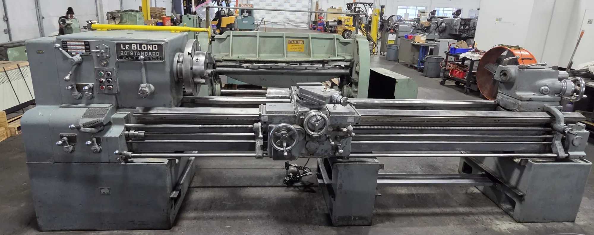 20" X 102" LeBlond 20 Standard Engine Lathe, 20 HP, 1200 RPM, Faceplate Upgrade - MANUAL LATHES