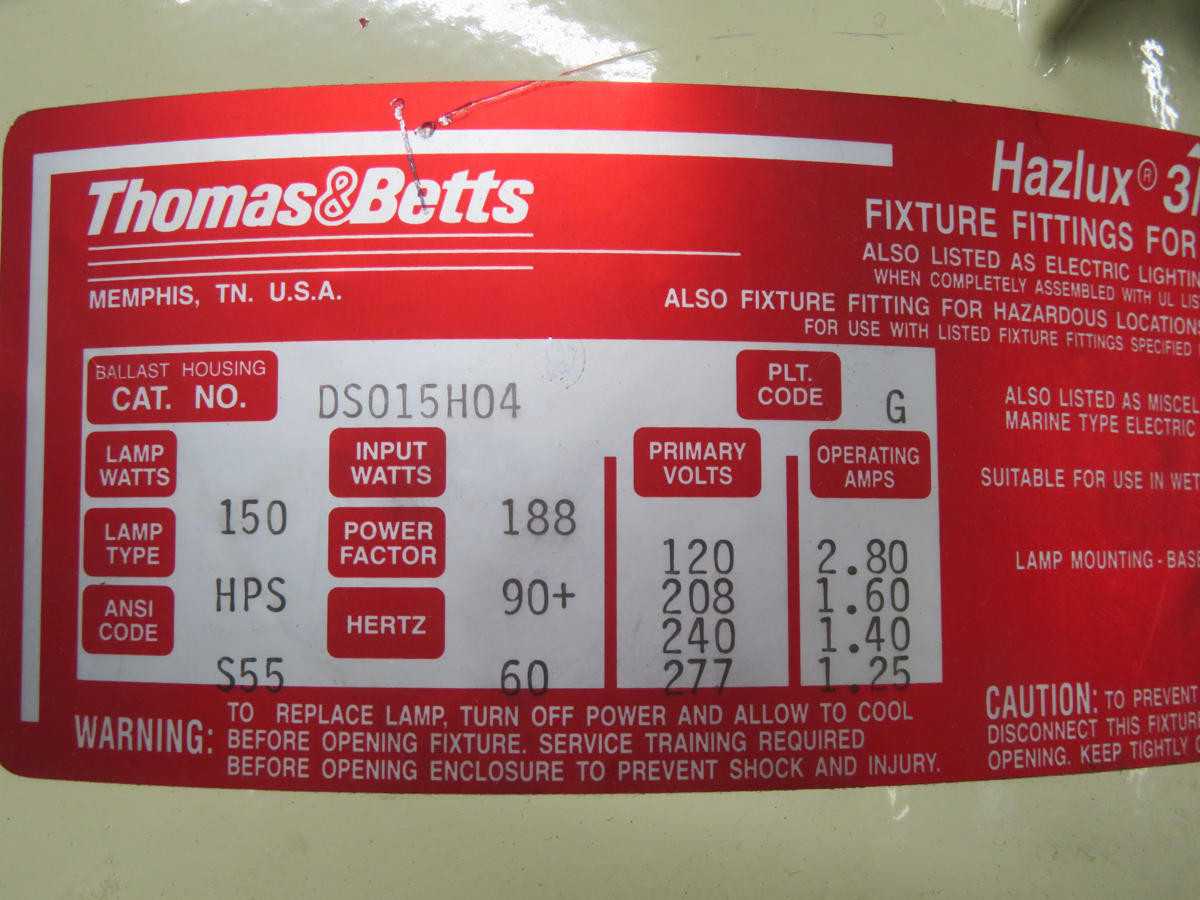 THOMAS & BETTS DS015H04 BALLAST HOUSING T210989 - BALLASTS