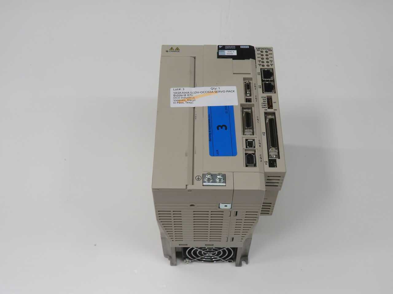 YASKAWA SGDV-180AE1A002000 SGDV-OCC02A SERVO PACK - SERVO
