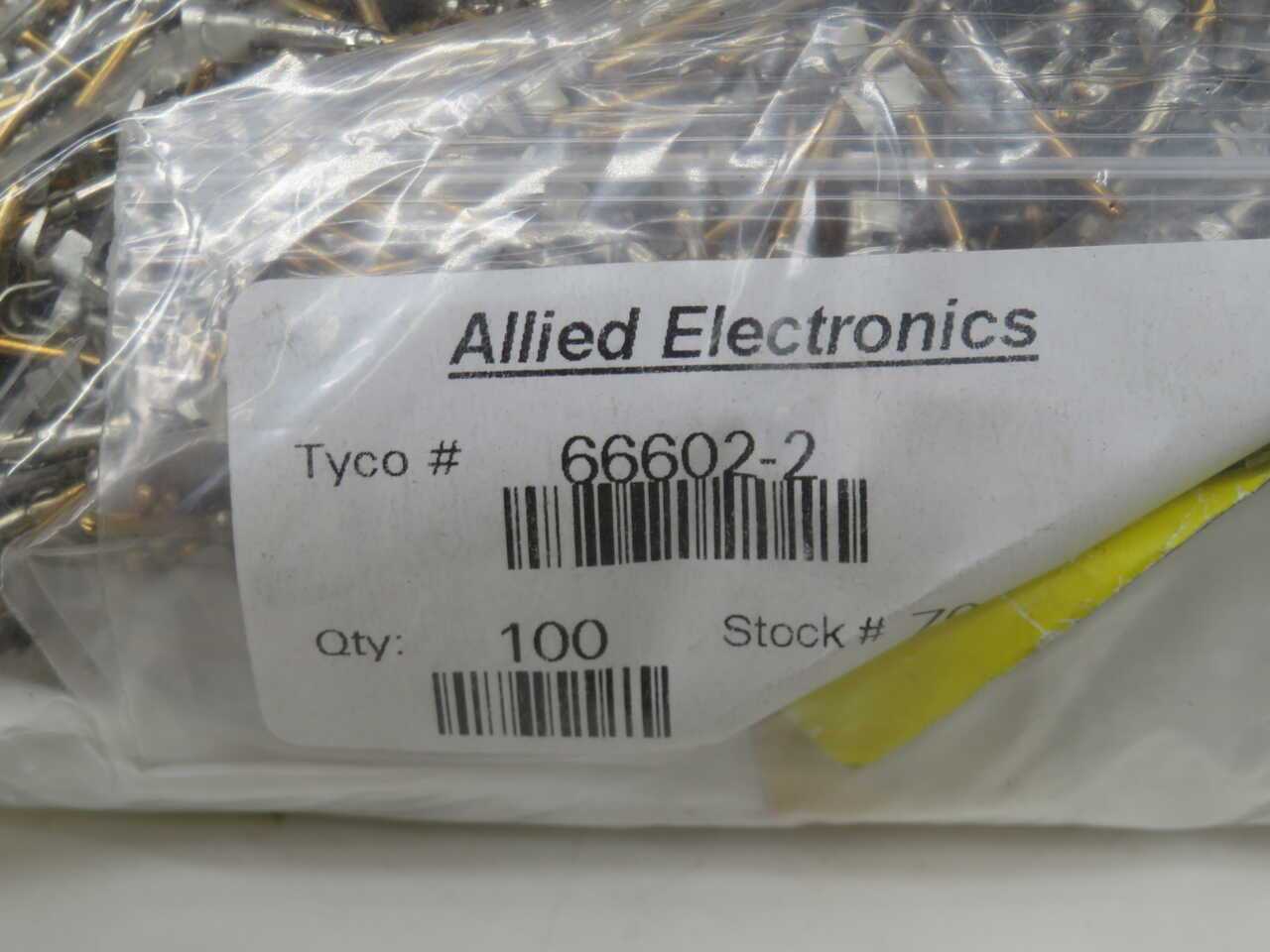 ALLIED ELECTRONICS 66602-2 CONNECTOR PIN CONTACT SIZE 16 BRASS GOLD PLATED 18-14 AWG 13A - AUTOMATION & CONTROLS
