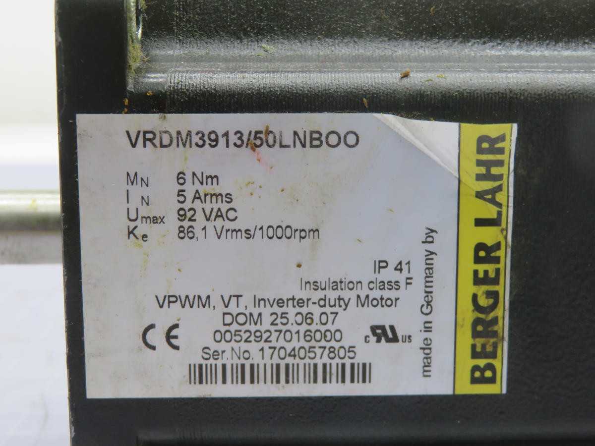 BERGER LAHR VRDM3913/50LNBOO STEPPER MOTOR T216763 - ELECTRIC MOTORS
