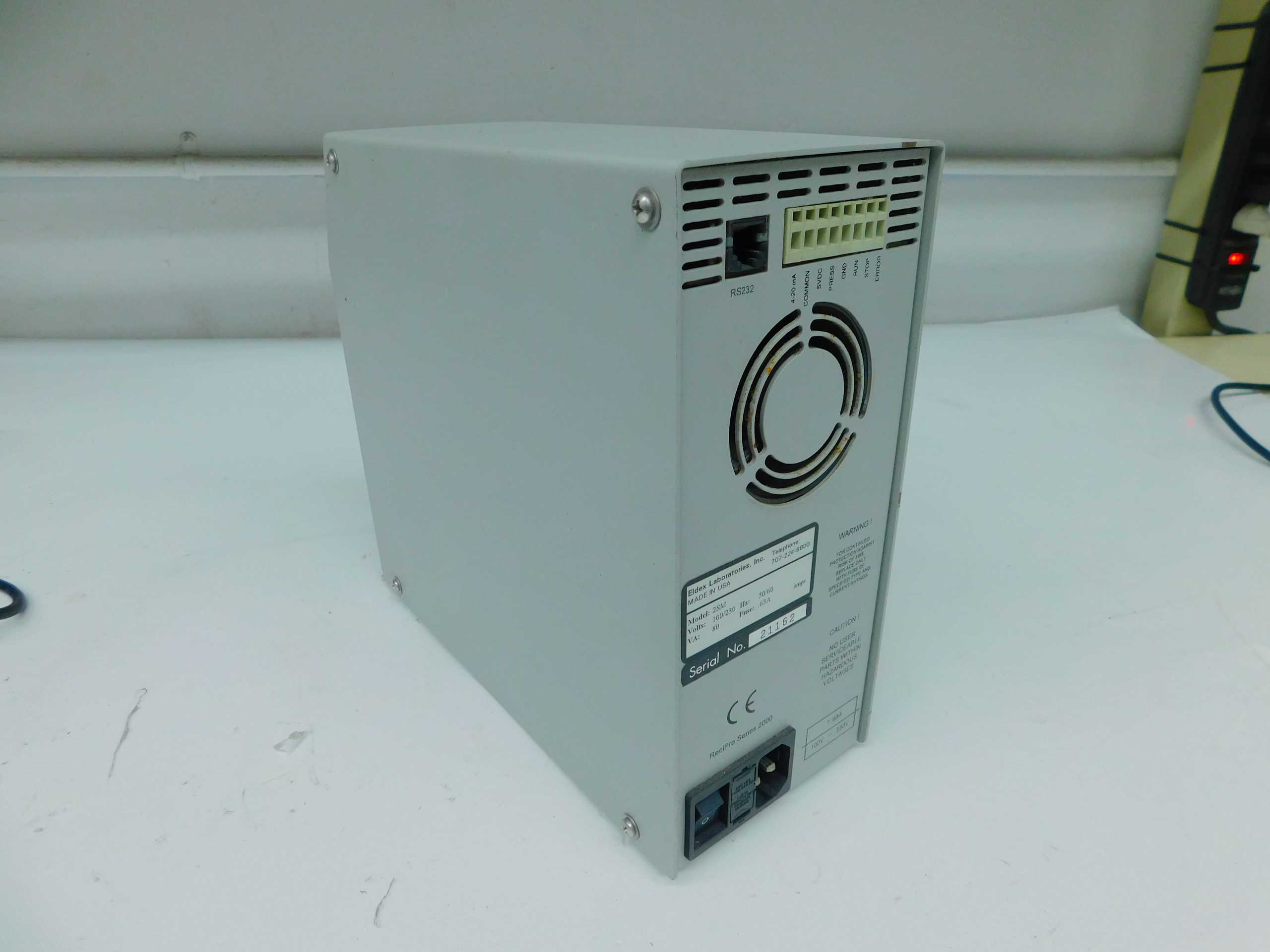 ELDEX 2SM HIGH PRESSURE PISTON METERING PUMP 6000 PSI, 10ML/MIN - METERING PUMP