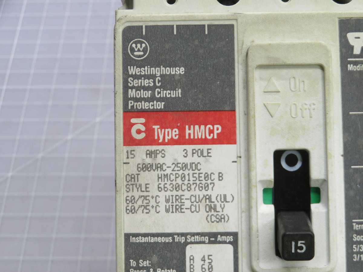 WESTINGHOUSE HMCP015E0C B MOTOR CIRCUIT PROTECTOR T244744 - CIRCUIT BREAKERS