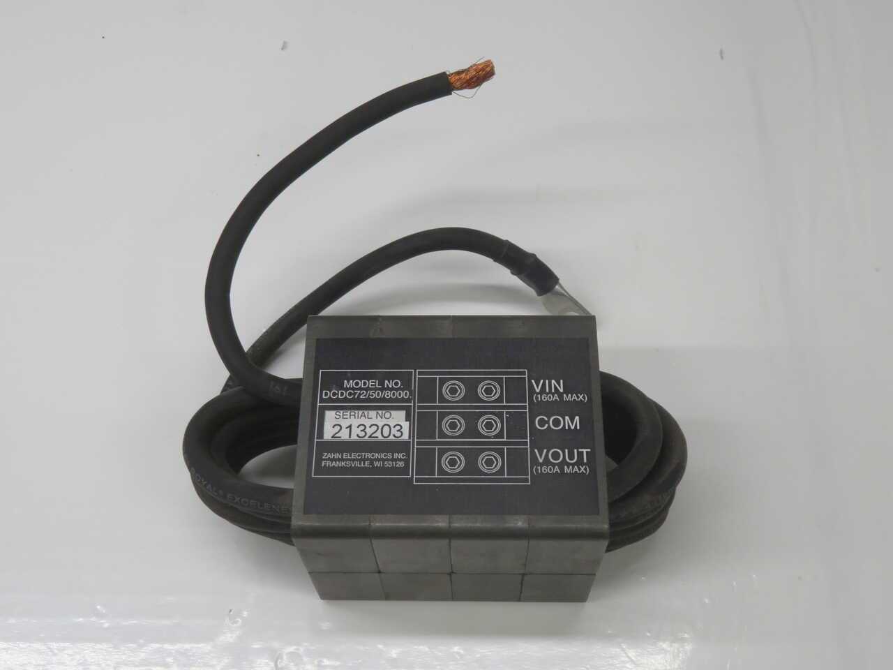 ZAHN ELECTRONICS DCDC72/50/8000 STEP DOWN CONVERTER T270563 - CONVERTERS