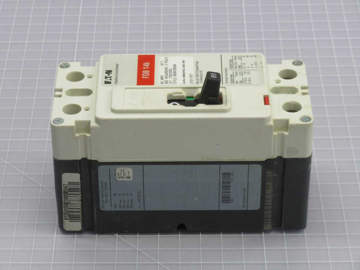 EATON FDB2080L MOLDED CASE CIRCUIT BREAKER T221660 - CIRCUIT BREAKERS