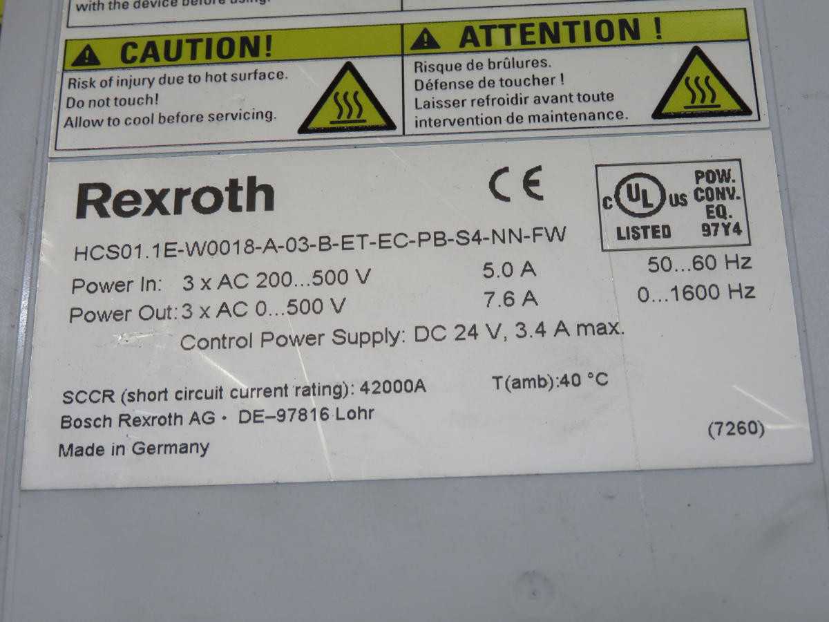 REXROTH HCS01.1E-W0018-A-03-B-ET-EC-PB-S4-NN-FW INDRADRIVE COMPACT CONVERTER T213482 - SERVO